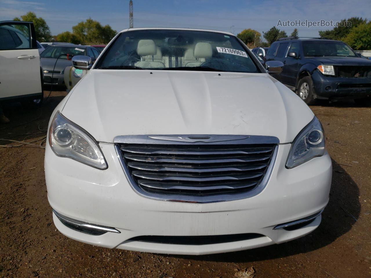 2014 Chrysler 200 Limited White vin: 1C3BCBFG5EN153584