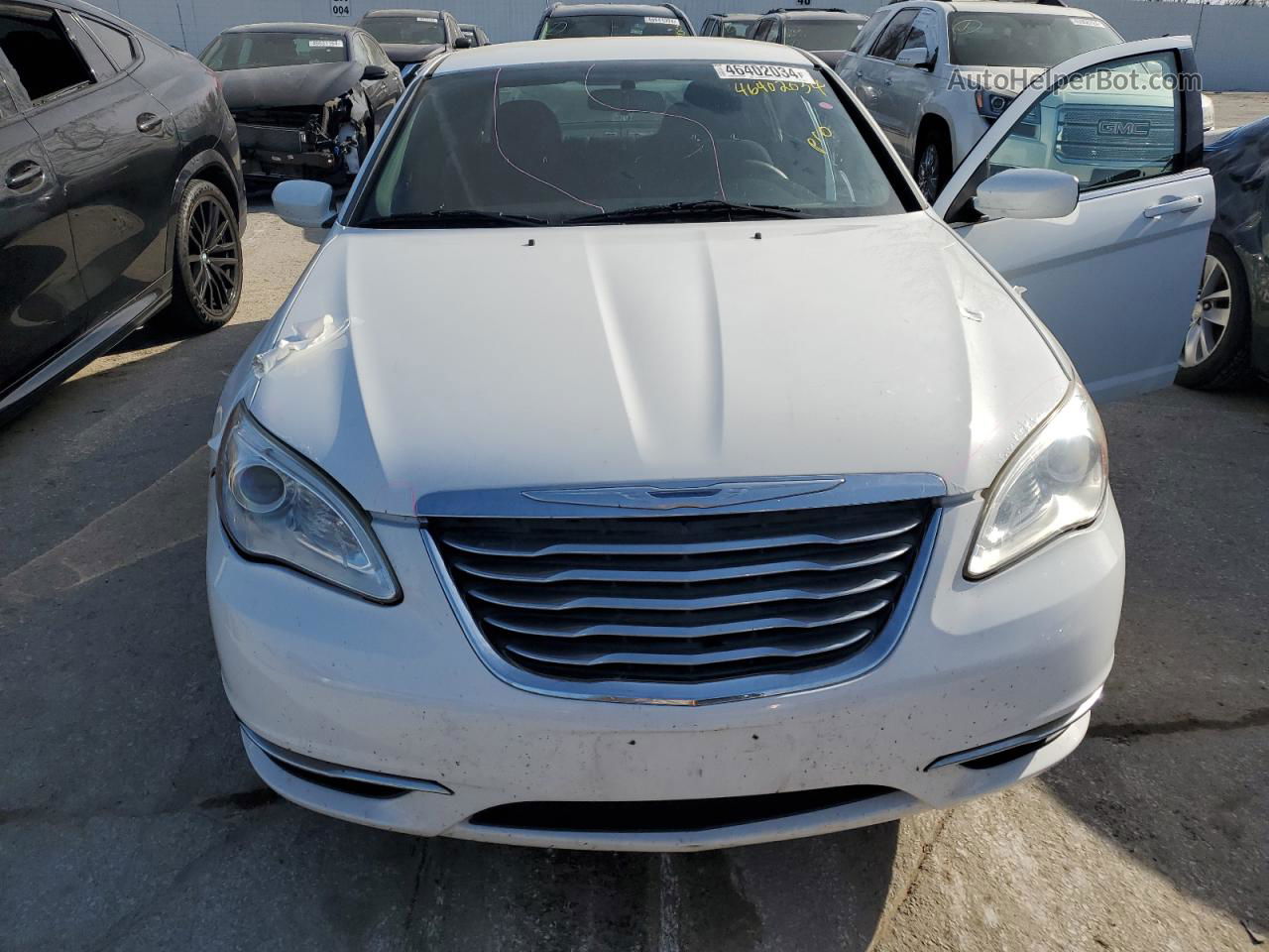 2014 Chrysler 200 Lx White vin: 1C3CCBAB0EN142895