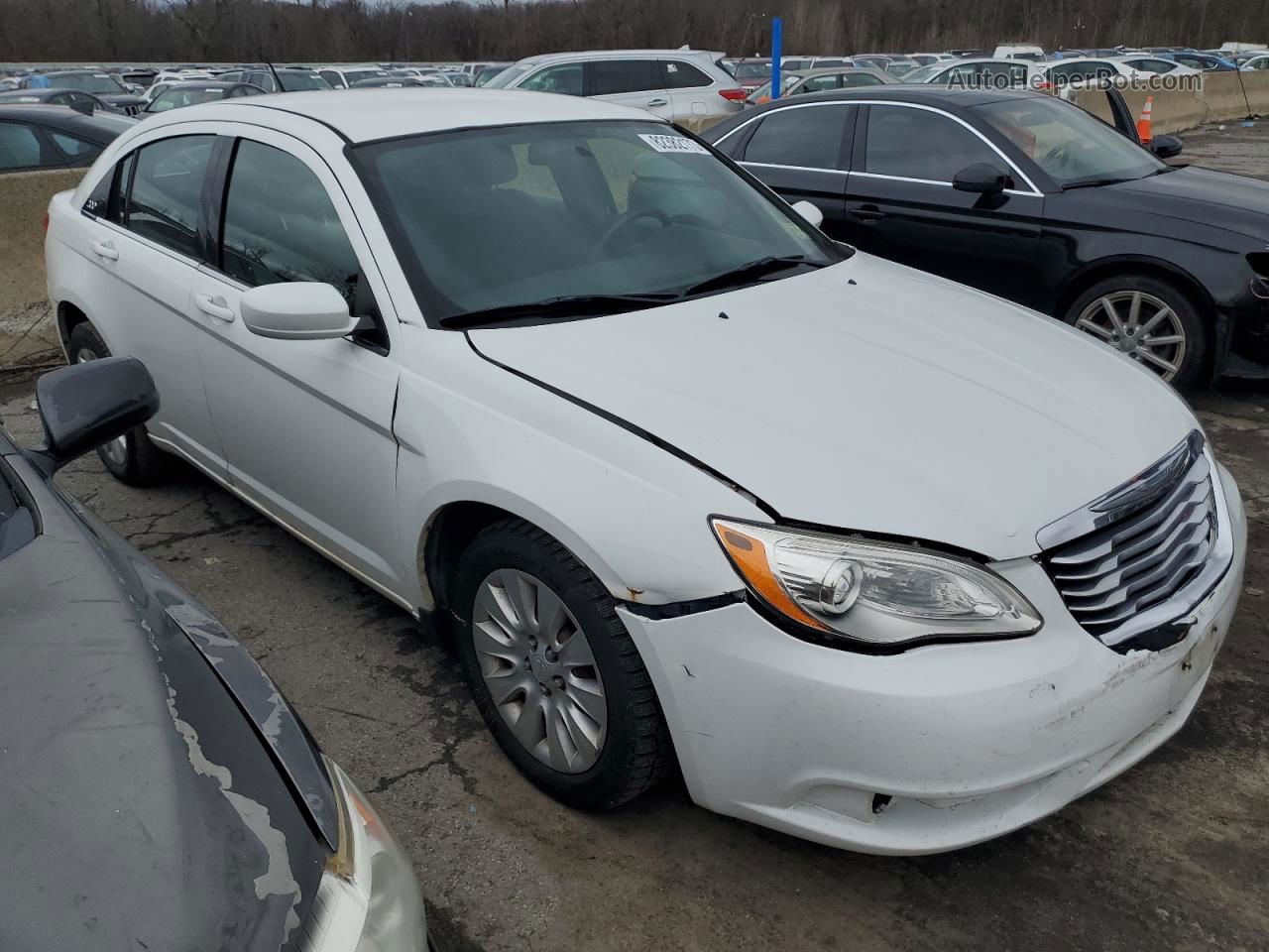 2014 Chrysler 200 Lx White vin: 1C3CCBAB0EN195306