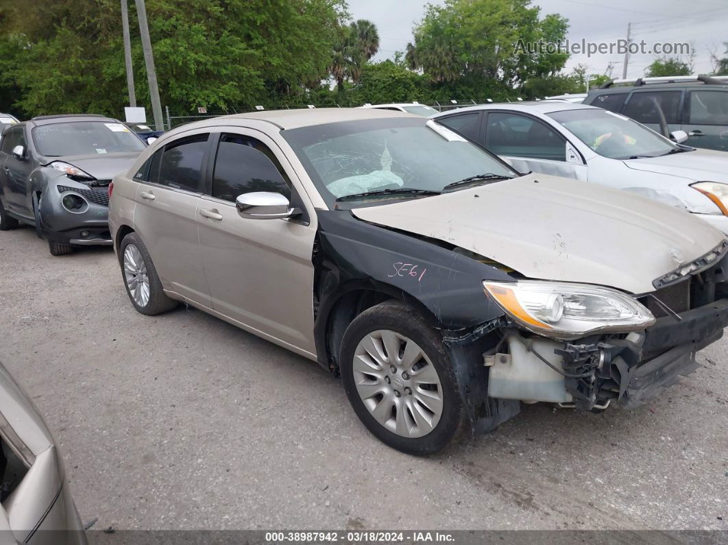 2014 Chrysler 200 Lx Beige vin: 1C3CCBAB0EN206367