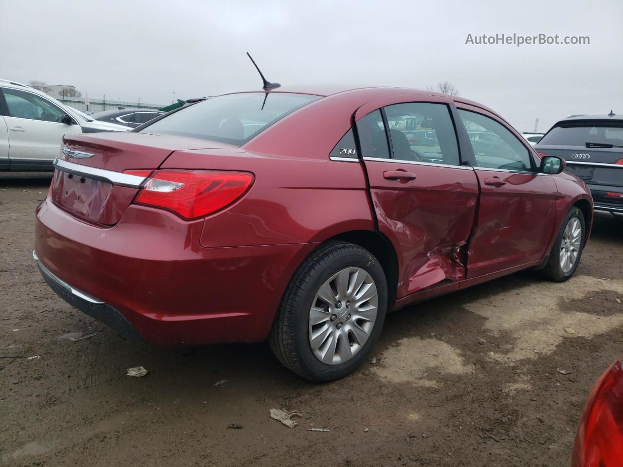 2014 Chrysler 200 Lx Red vin: 1C3CCBAB0EN206918