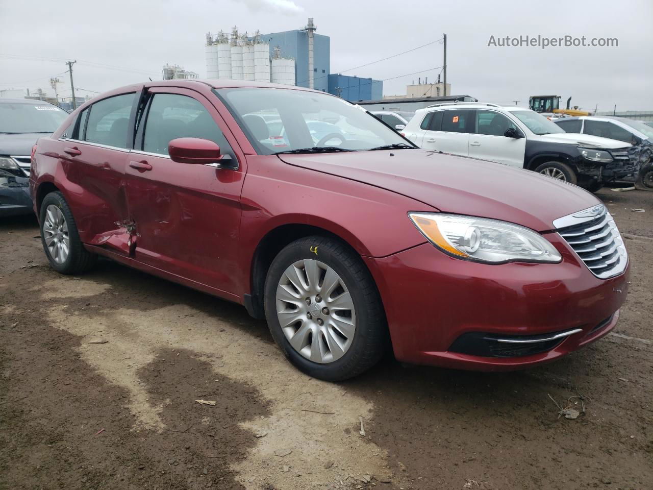 2014 Chrysler 200 Lx Red vin: 1C3CCBAB0EN206918