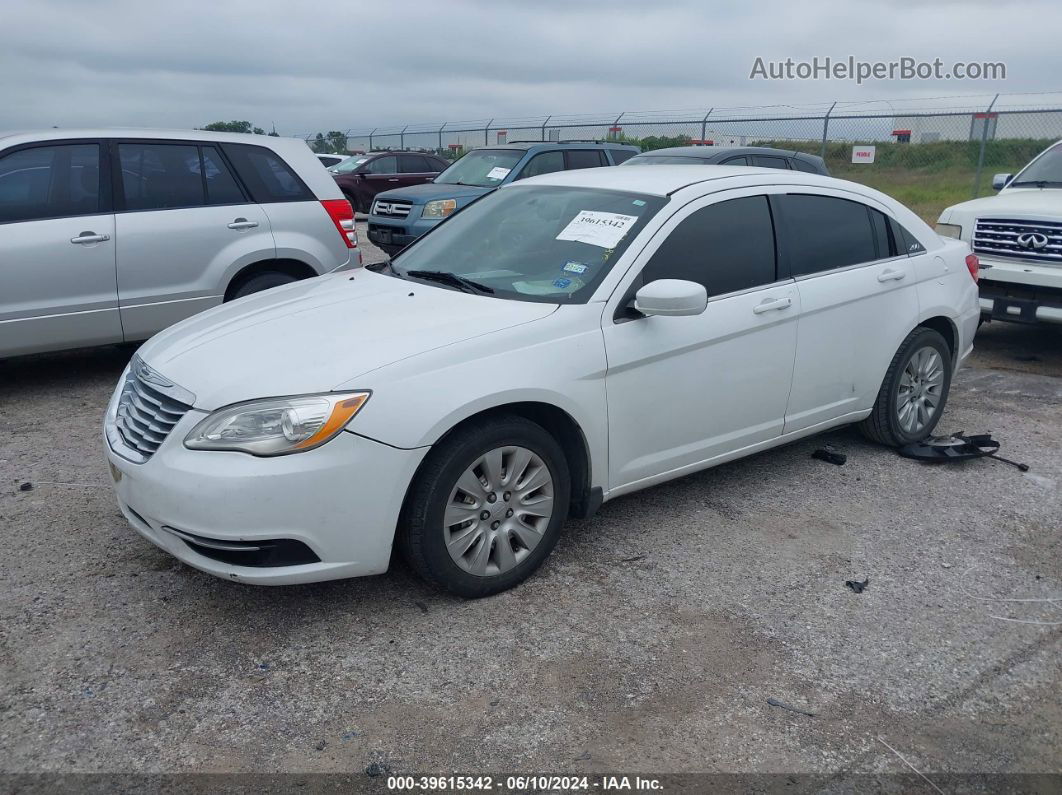 2014 Chrysler 200 Lx White vin: 1C3CCBAB0EN231401