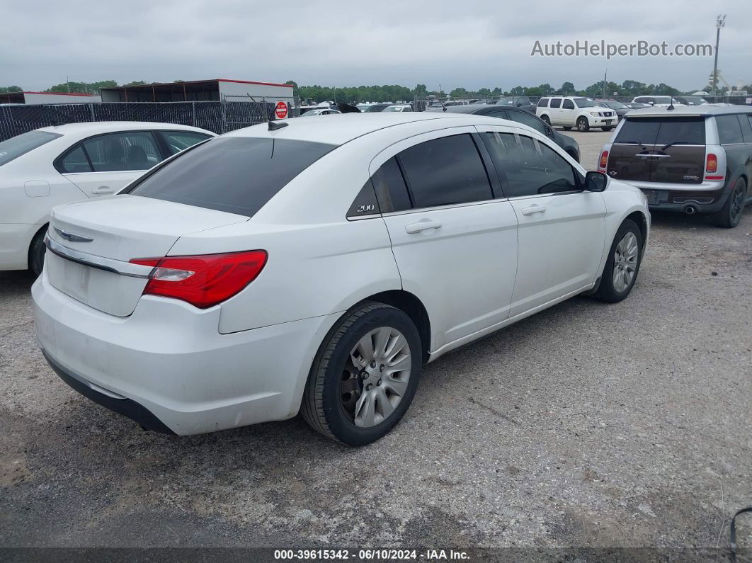 2014 Chrysler 200 Lx White vin: 1C3CCBAB0EN231401