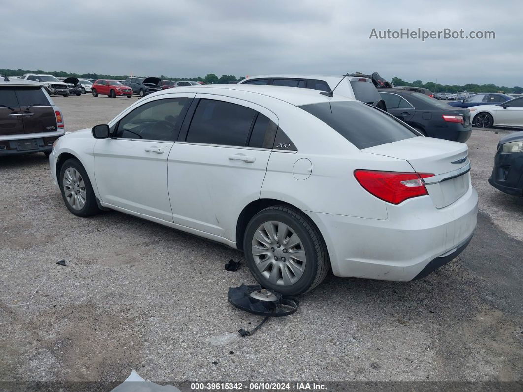 2014 Chrysler 200 Lx White vin: 1C3CCBAB0EN231401