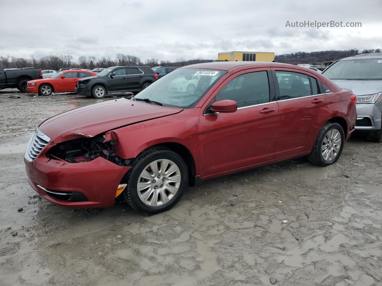 2014 Chrysler 200 Lx Burgundy vin: 1C3CCBAB0EN237067