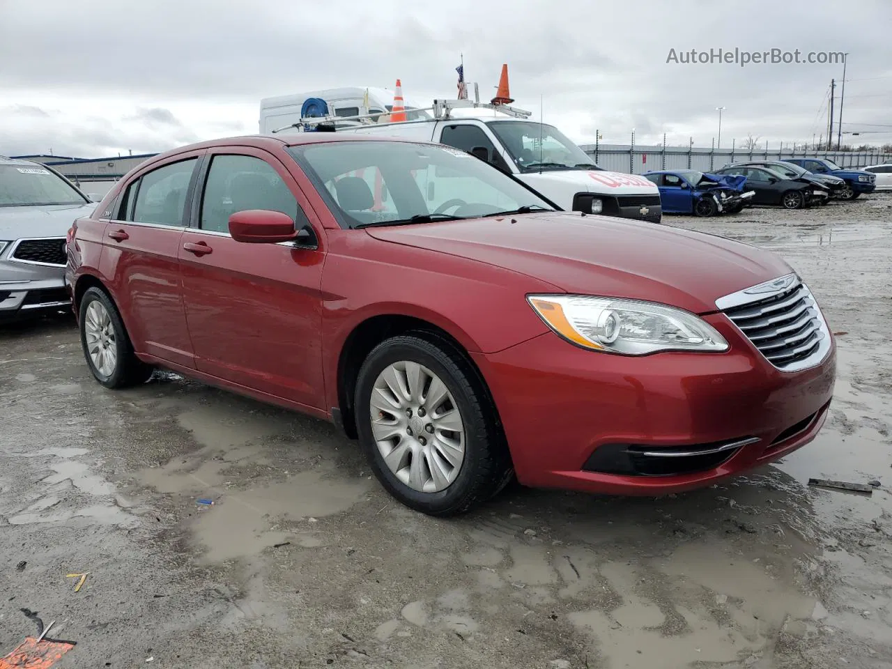 2014 Chrysler 200 Lx Burgundy vin: 1C3CCBAB0EN237067