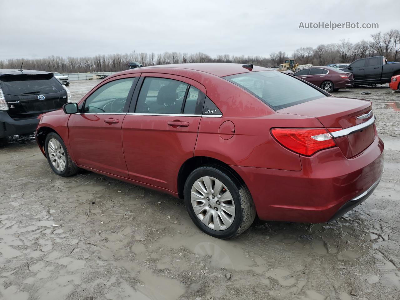 2014 Chrysler 200 Lx Burgundy vin: 1C3CCBAB0EN237067