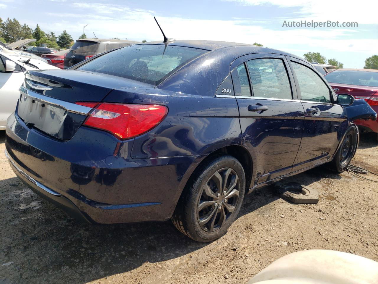 2014 Chrysler 200 Lx Blue vin: 1C3CCBAB1EN122381