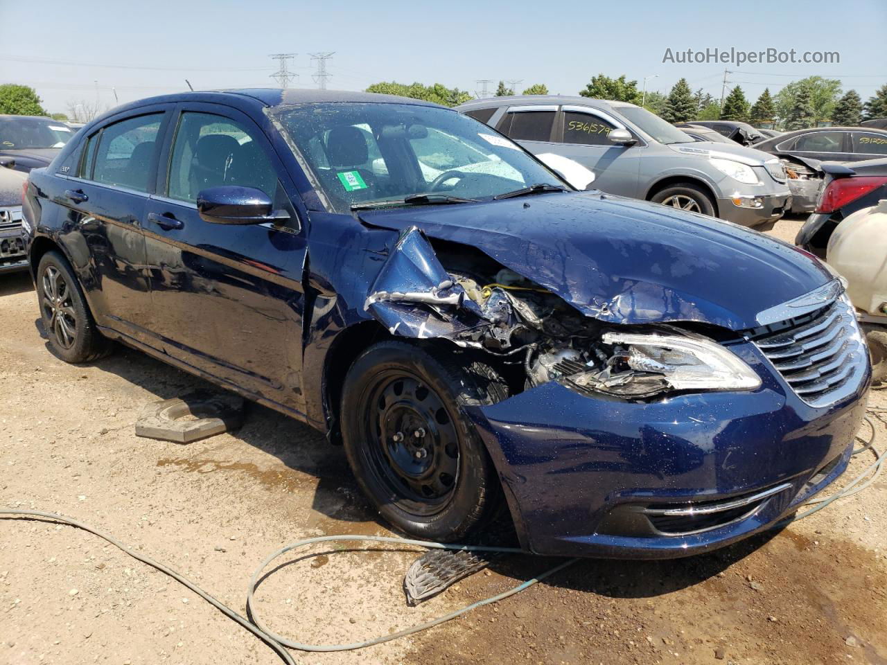 2014 Chrysler 200 Lx Blue vin: 1C3CCBAB1EN122381