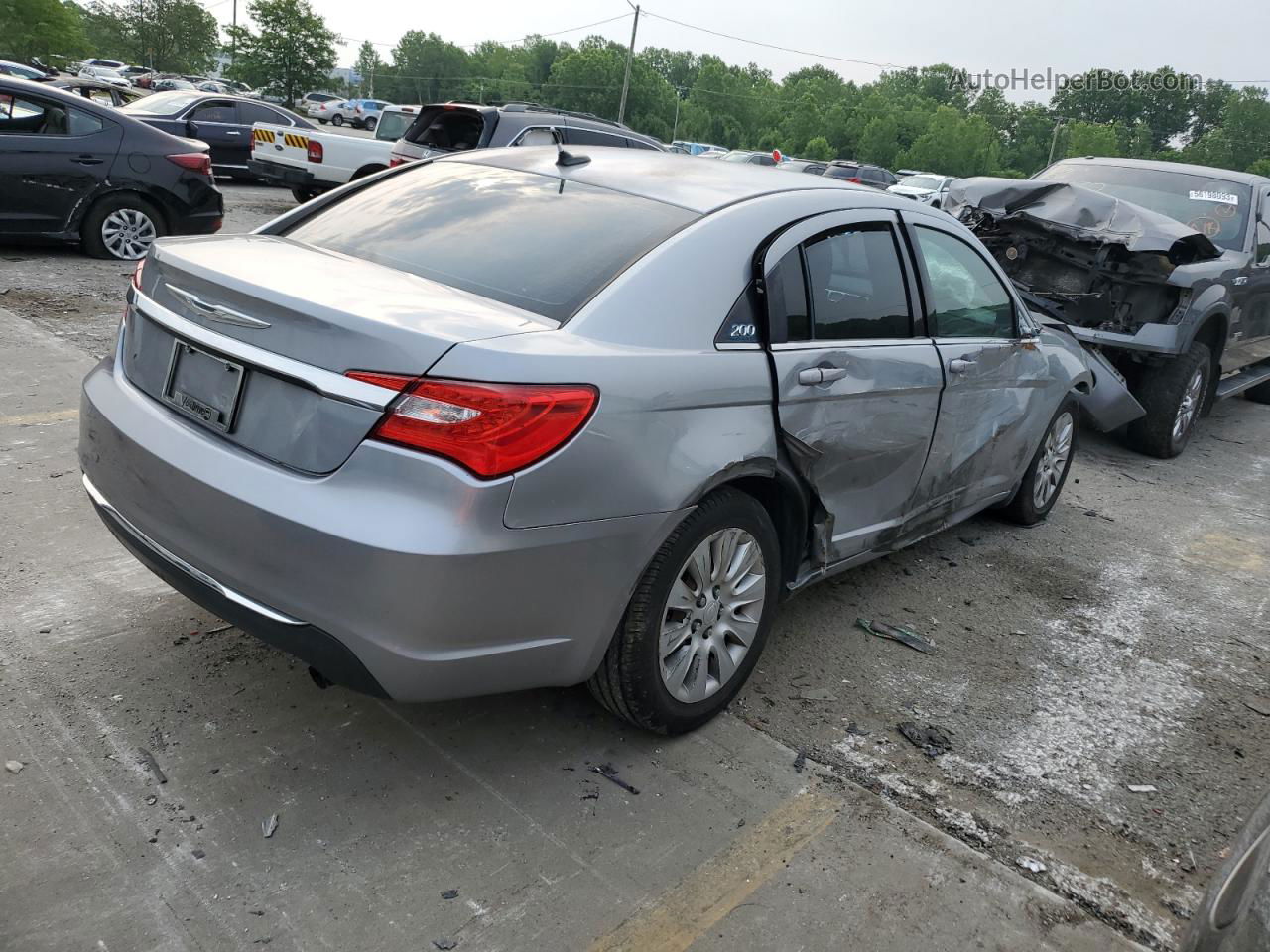 2014 Chrysler 200 Lx Silver vin: 1C3CCBAB1EN125295