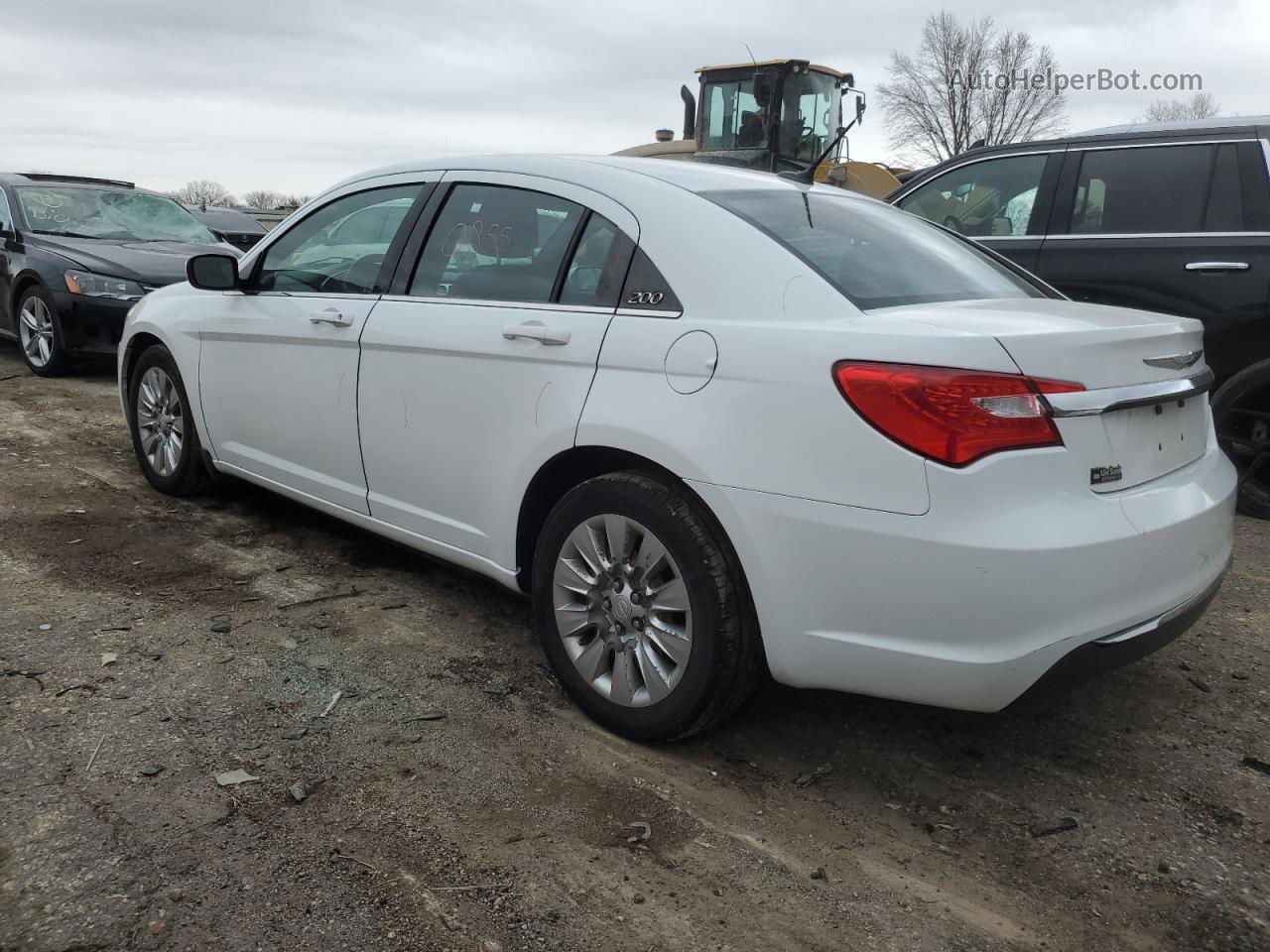 2014 Chrysler 200 Lx White vin: 1C3CCBAB1EN142839