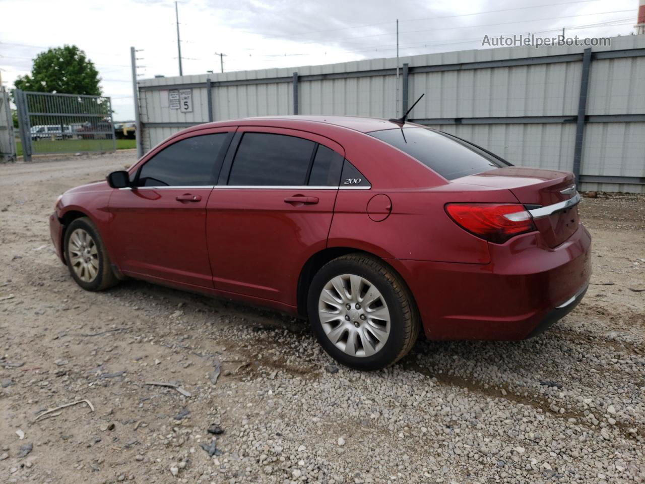 2014 Chrysler 200 Lx Burgundy vin: 1C3CCBAB1EN168275