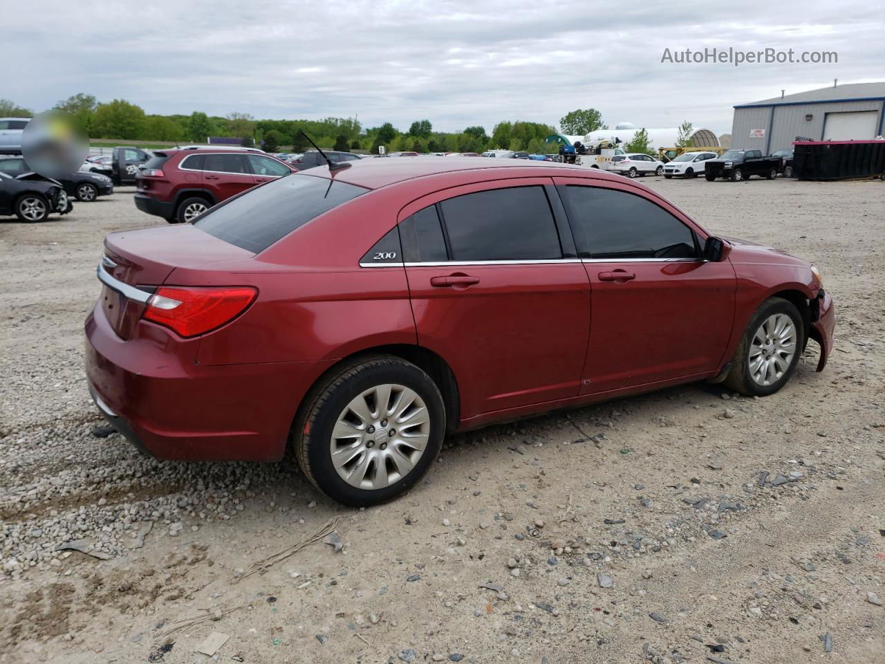 2014 Chrysler 200 Lx Burgundy vin: 1C3CCBAB1EN168275