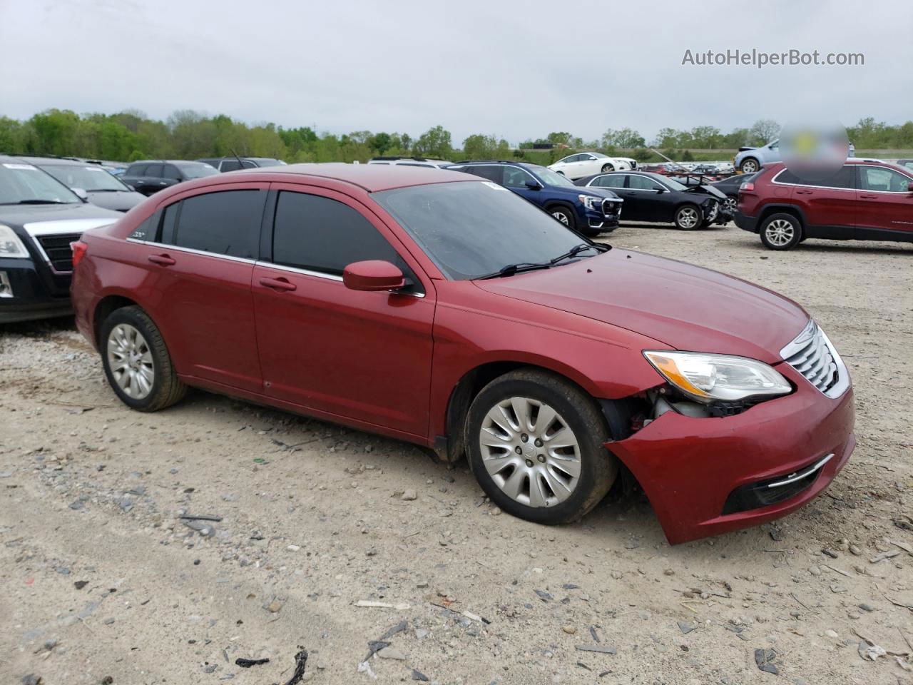 2014 Chrysler 200 Lx Burgundy vin: 1C3CCBAB1EN168275