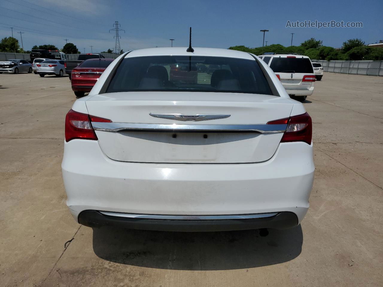 2014 Chrysler 200 Lx White vin: 1C3CCBAB1EN197176