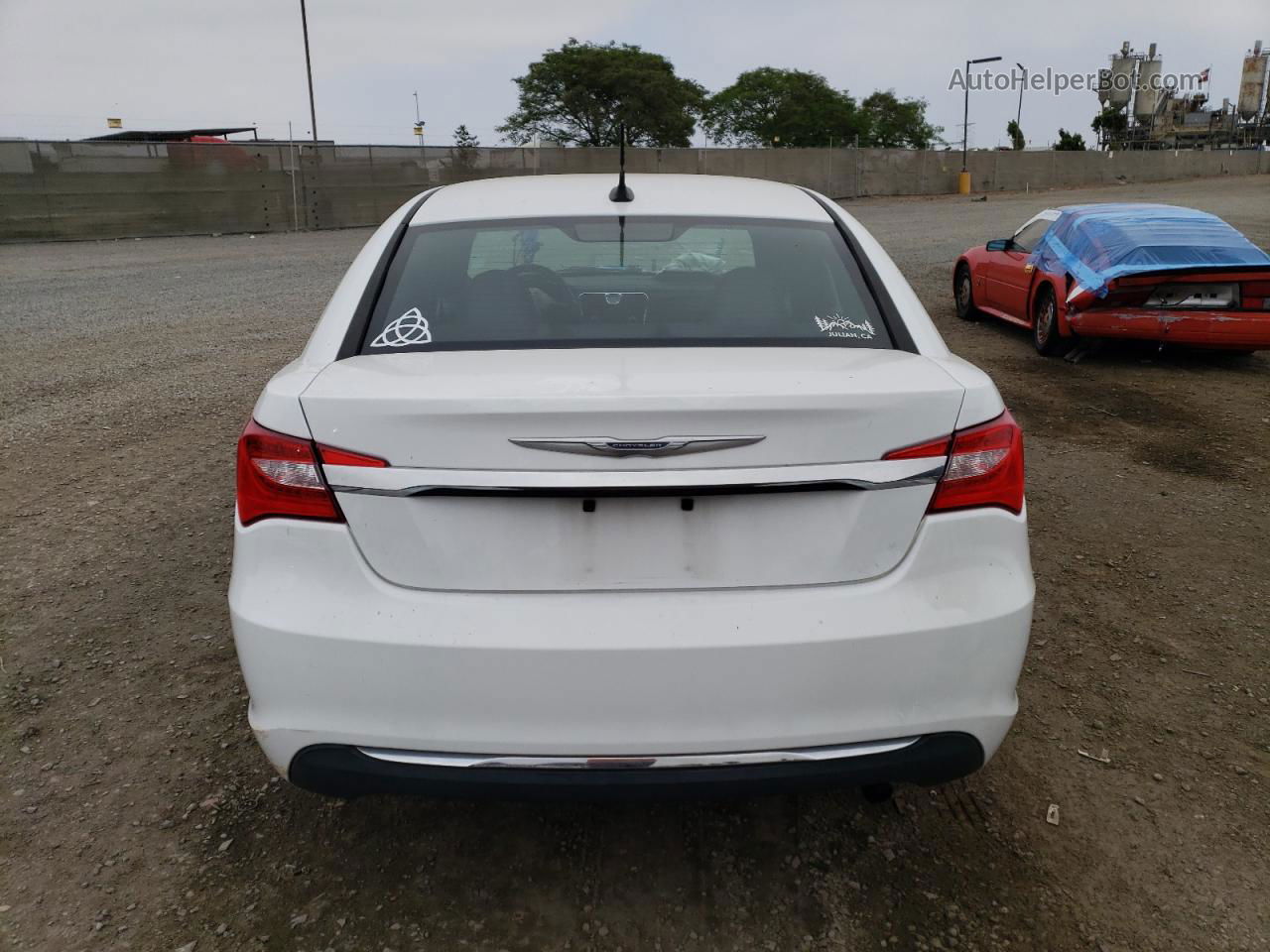 2014 Chrysler 200 Lx White vin: 1C3CCBAB1EN206779