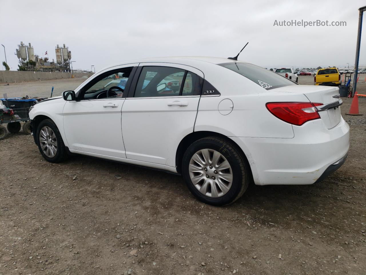 2014 Chrysler 200 Lx White vin: 1C3CCBAB1EN206779