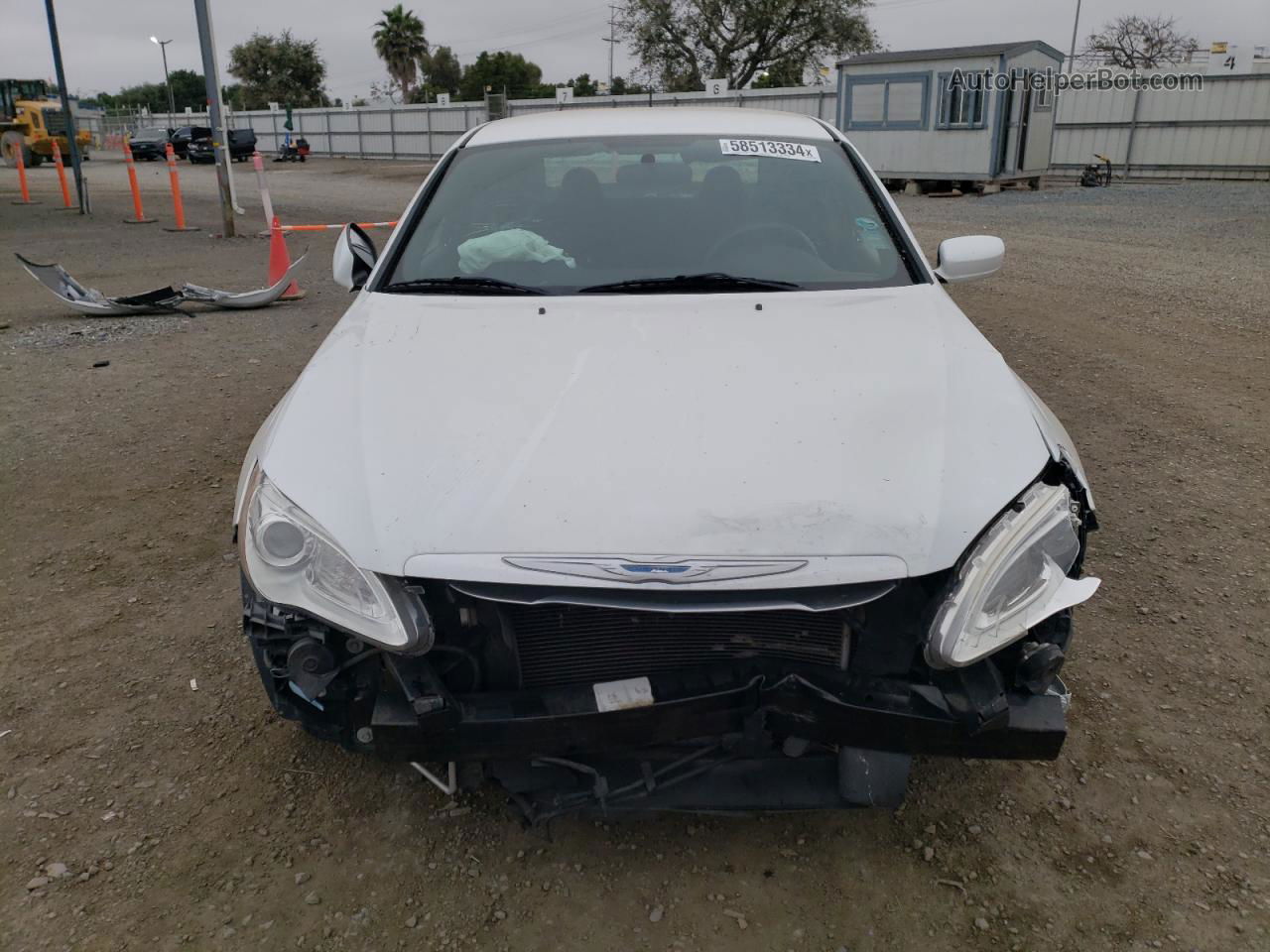 2014 Chrysler 200 Lx White vin: 1C3CCBAB1EN206779