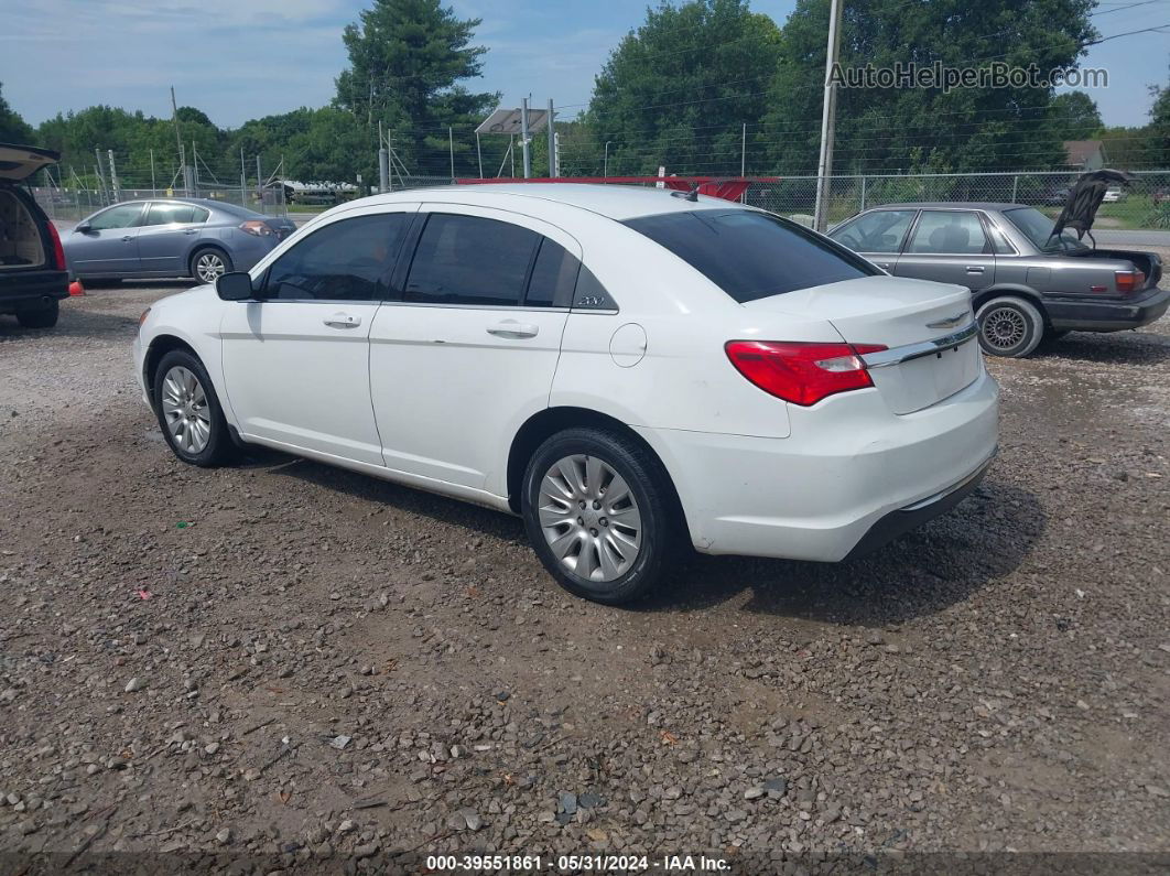 2014 Chrysler 200 Lx White vin: 1C3CCBAB1EN211724