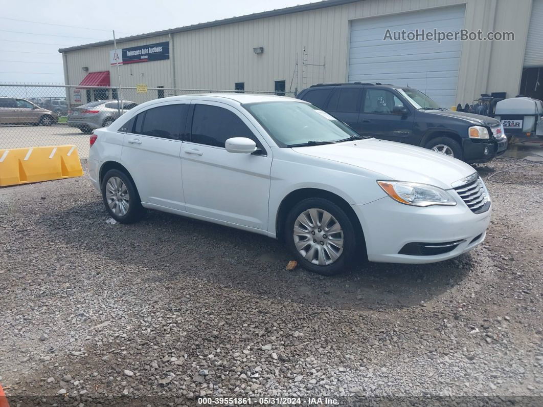 2014 Chrysler 200 Lx White vin: 1C3CCBAB1EN211724