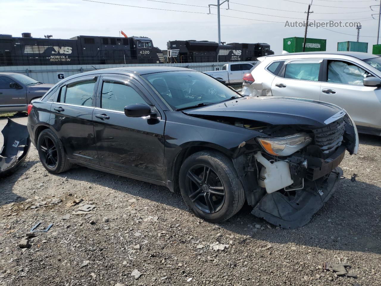 2014 Chrysler 200 Lx Black vin: 1C3CCBAB1EN213375