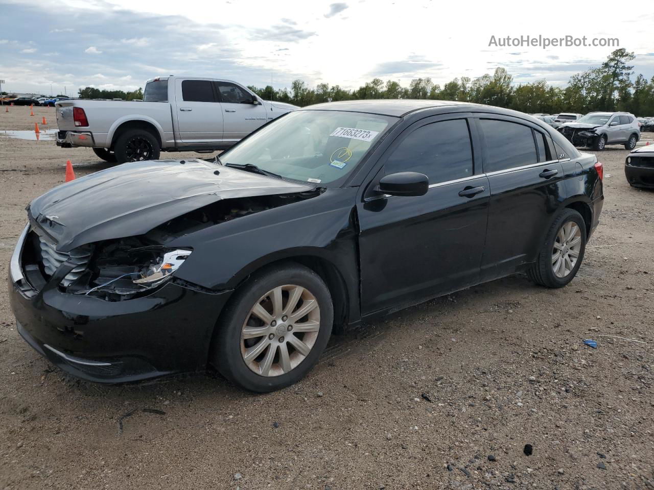 2014 Chrysler 200 Lx Black vin: 1C3CCBAB1EN230709