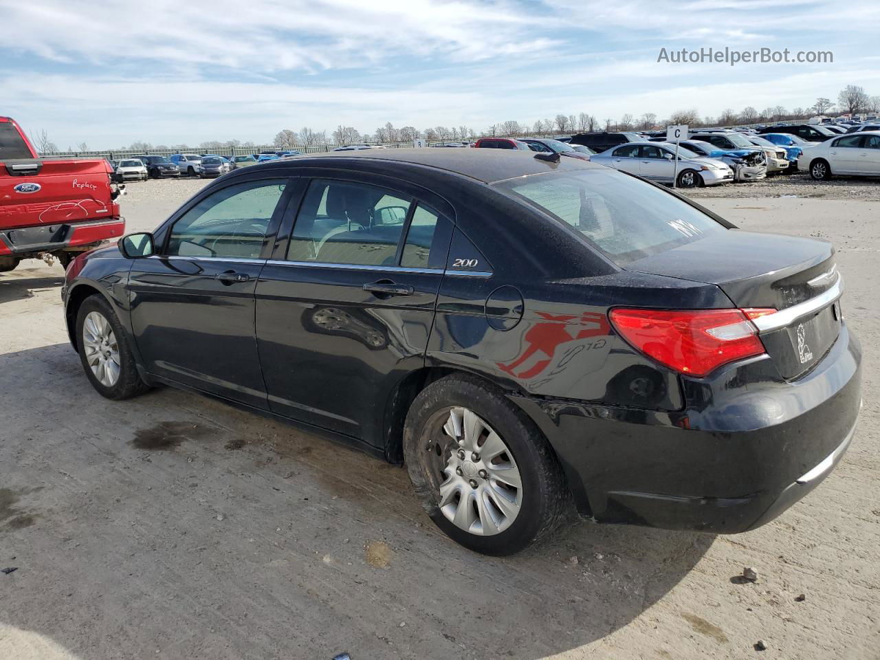 2014 Chrysler 200 Lx Black vin: 1C3CCBAB1EN231102