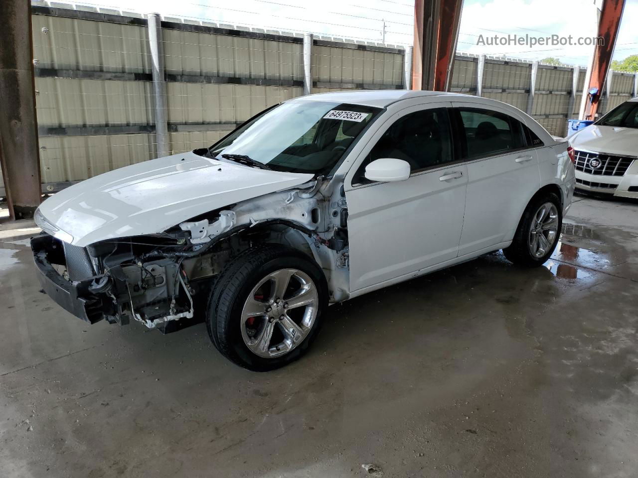 2014 Chrysler 200 Lx White vin: 1C3CCBAB2EN123359