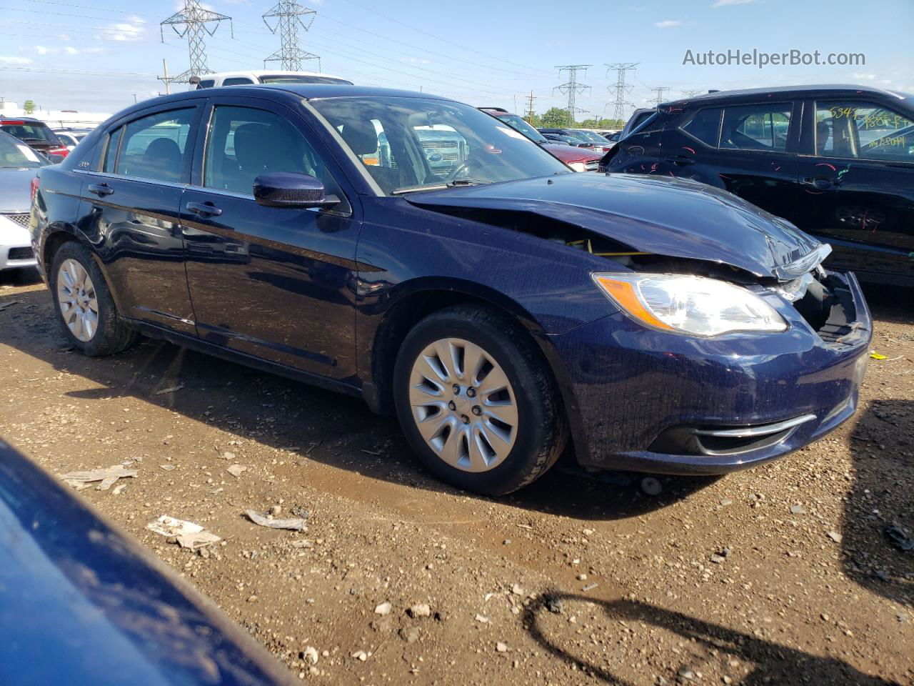 2014 Chrysler 200 Lx Blue vin: 1C3CCBAB2EN146463