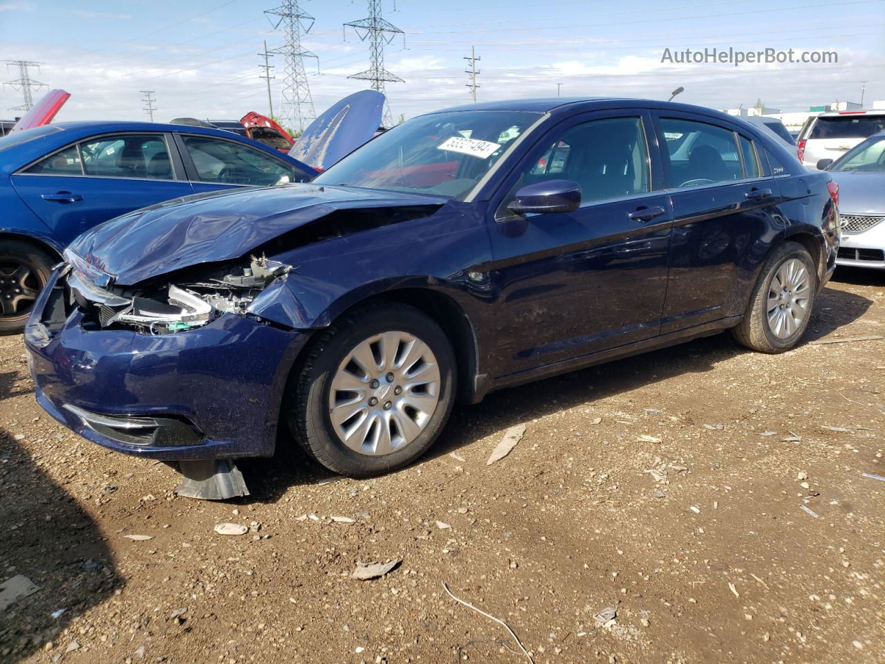 2014 Chrysler 200 Lx Blue vin: 1C3CCBAB2EN146463