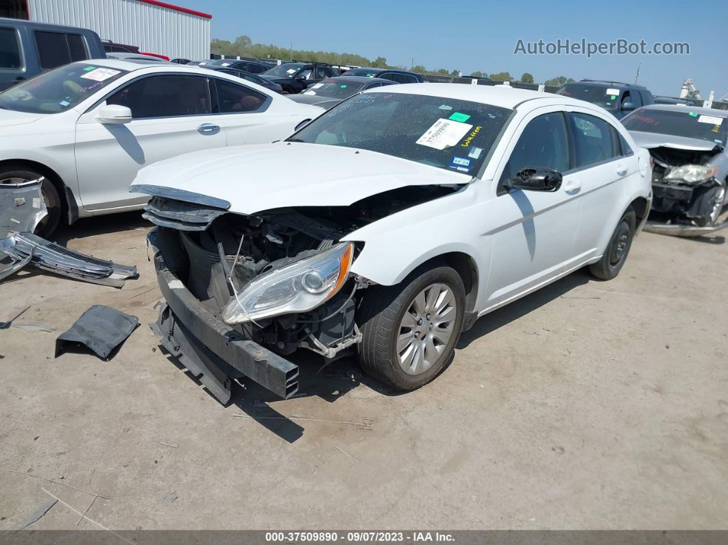 2014 Chrysler 200 Lx White vin: 1C3CCBAB2EN167782