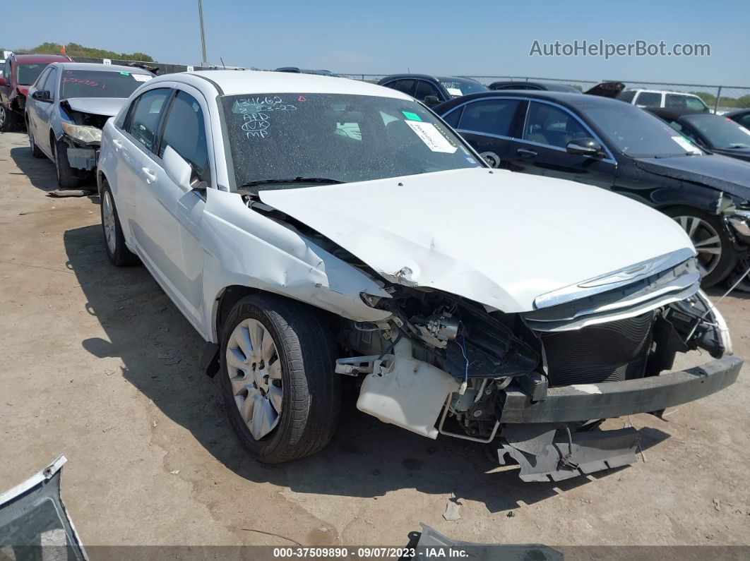 2014 Chrysler 200 Lx White vin: 1C3CCBAB2EN167782