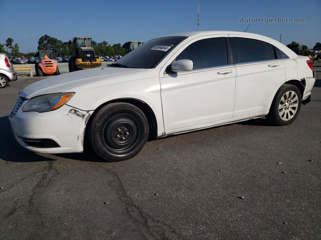 2014 Chrysler 200 Lx White vin: 1C3CCBAB2EN170570