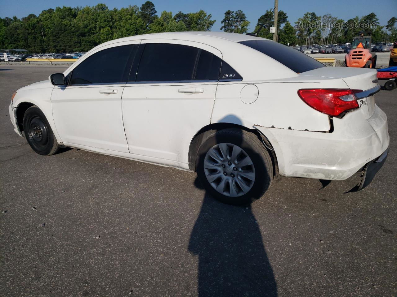 2014 Chrysler 200 Lx White vin: 1C3CCBAB2EN170570