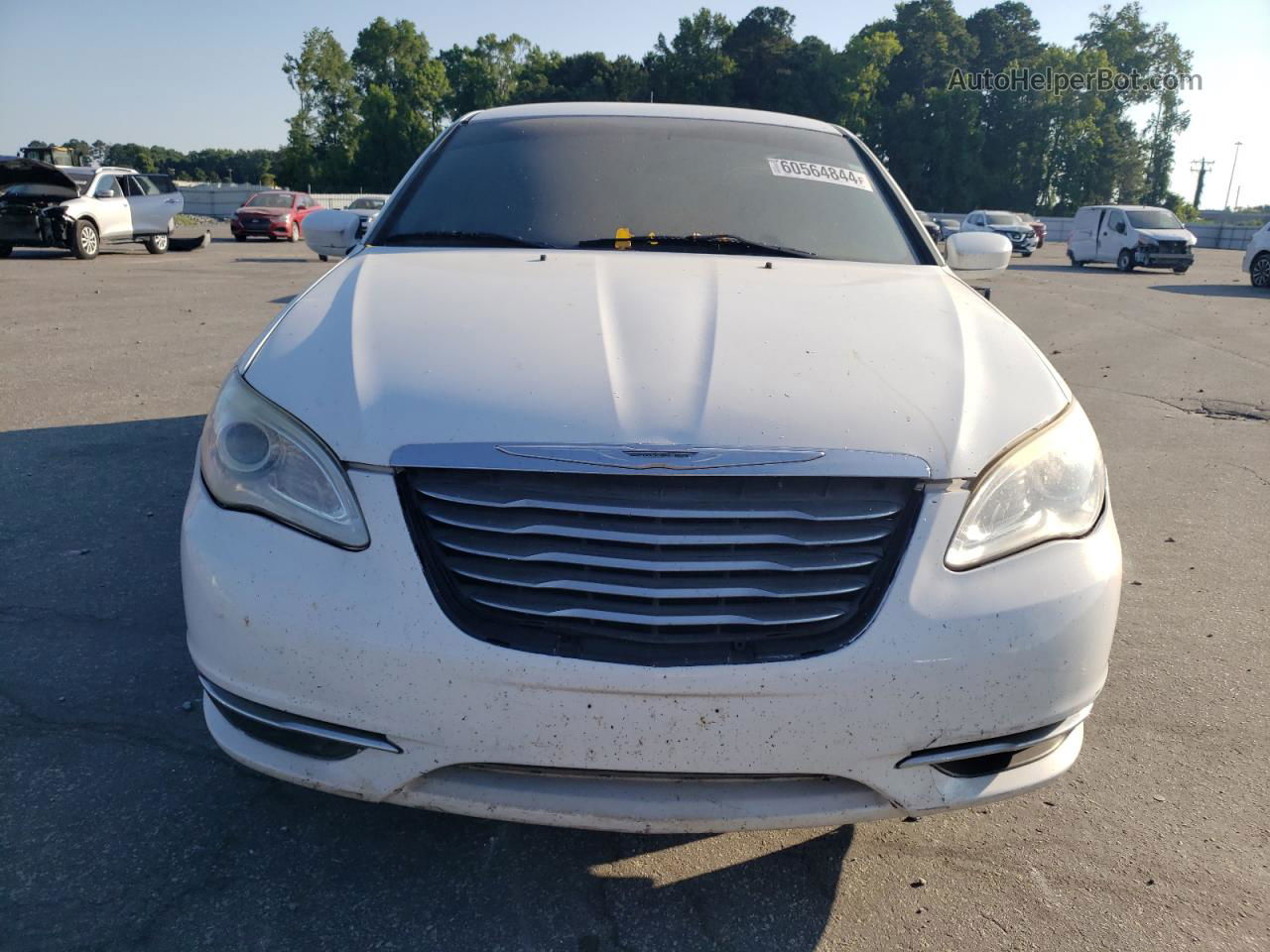 2014 Chrysler 200 Lx White vin: 1C3CCBAB2EN170570