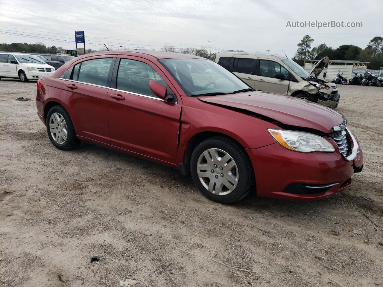 2014 Chrysler 200 Lx Red vin: 1C3CCBAB2EN207200