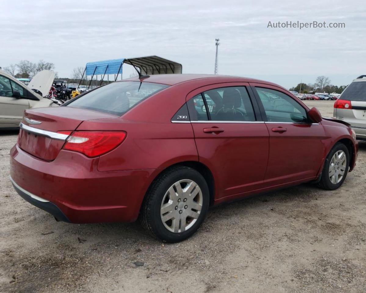 2014 Chrysler 200 Lx Red vin: 1C3CCBAB2EN207200