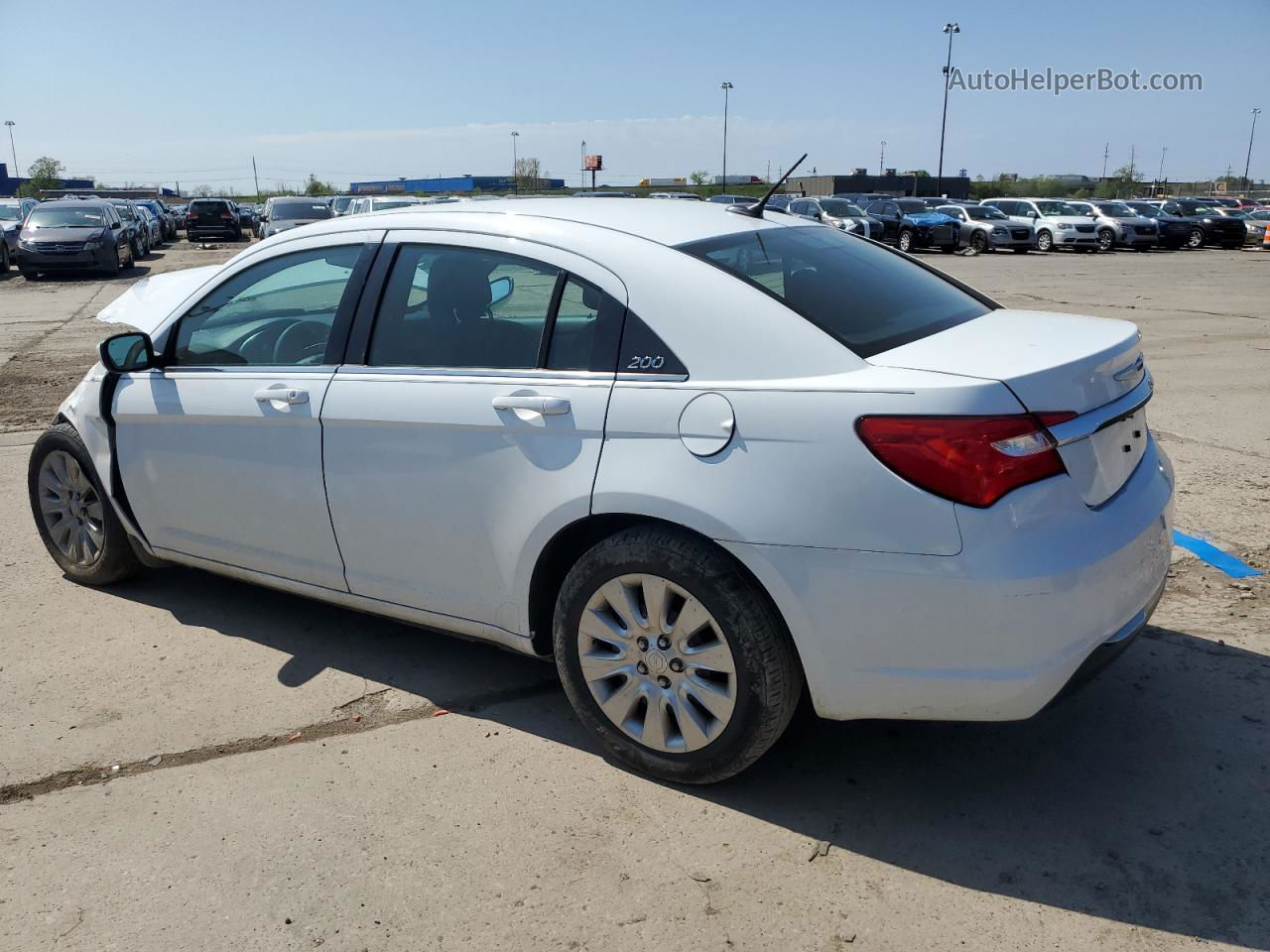 2014 Chrysler 200 Lx White vin: 1C3CCBAB2EN209450