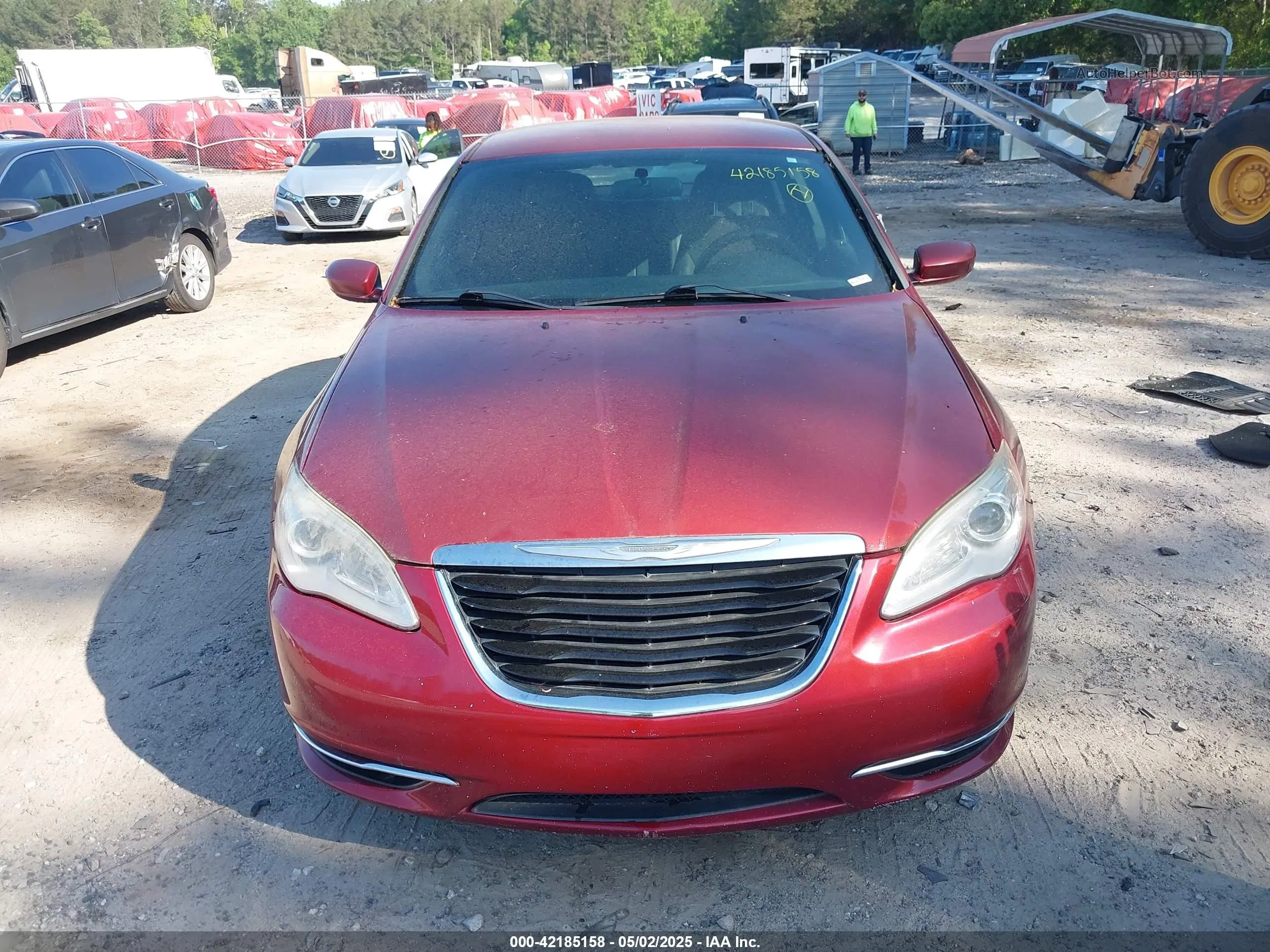 2014 Chrysler 200 Lx Maroon vin: 1C3CCBAB2EN212963