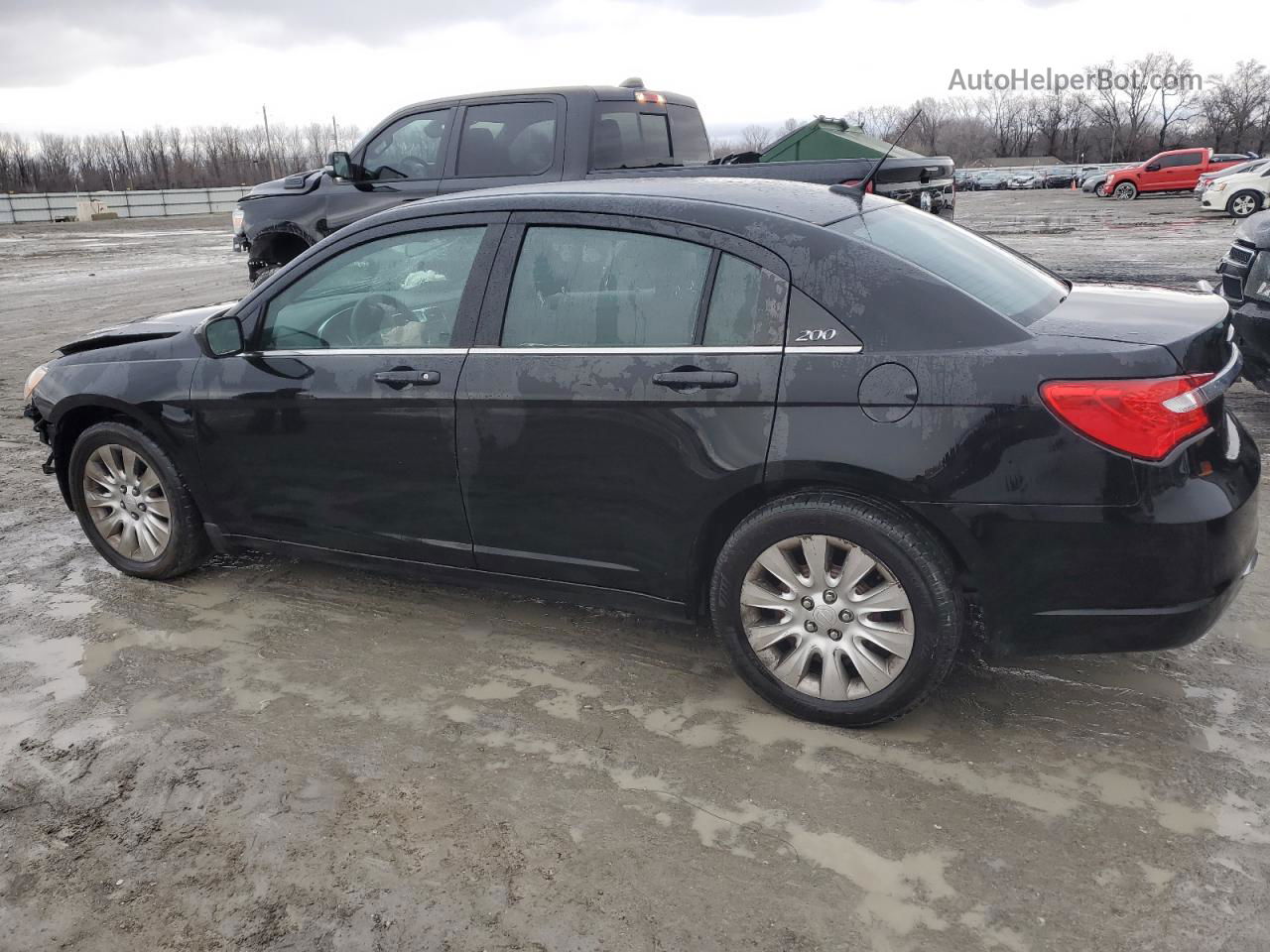 2014 Chrysler 200 Lx Black vin: 1C3CCBAB3EN140834