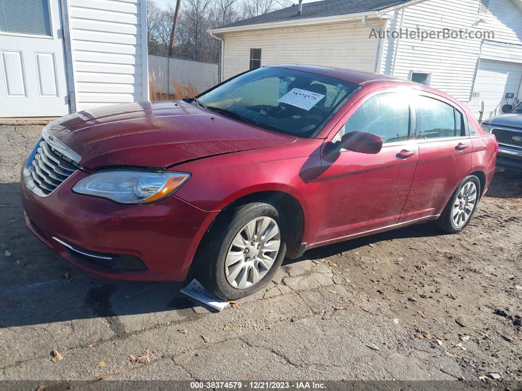 2014 Chrysler 200 Lx Red vin: 1C3CCBAB3EN142809