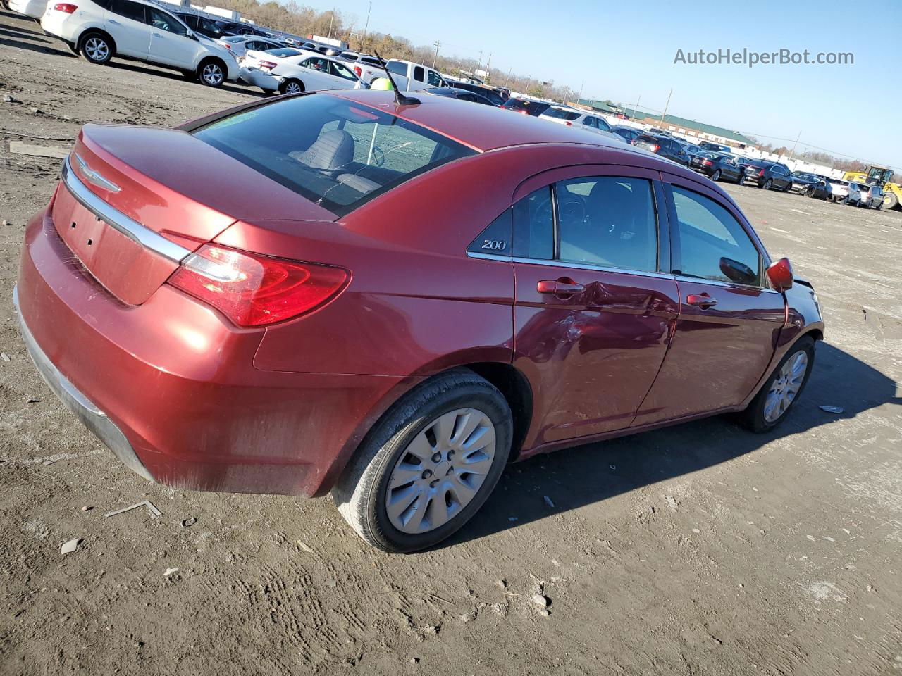 2014 Chrysler 200 Lx Burgundy vin: 1C3CCBAB3EN142972