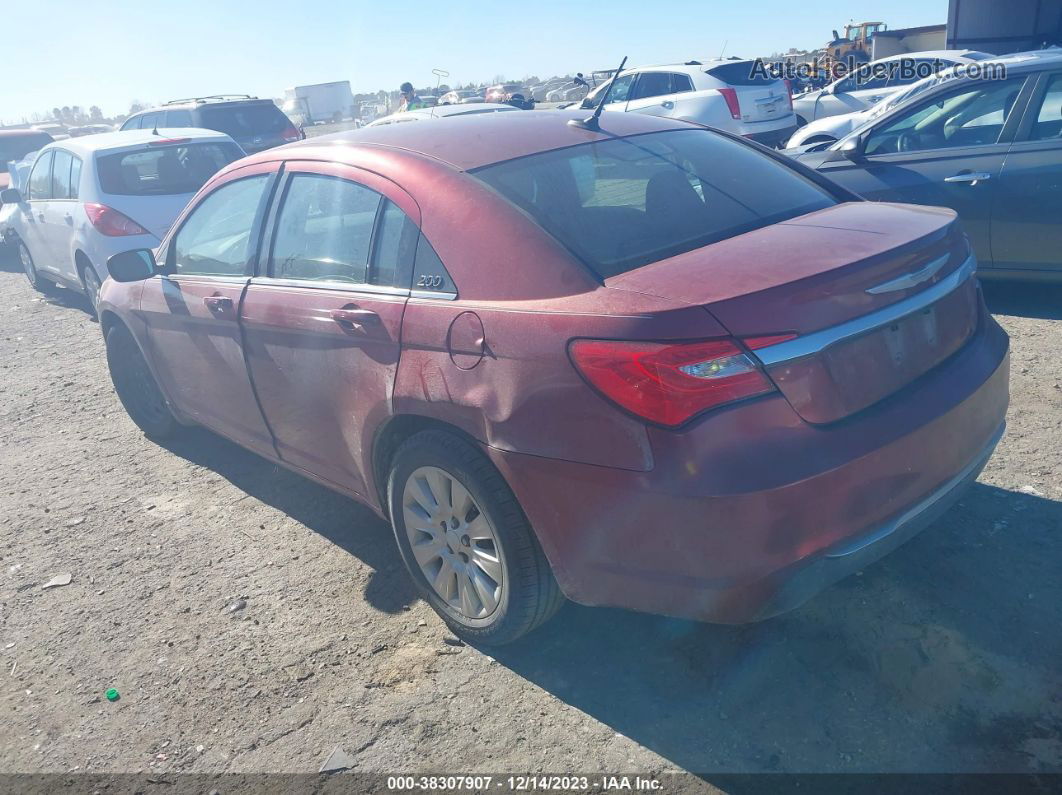 2014 Chrysler 200 Lx Red vin: 1C3CCBAB3EN143510