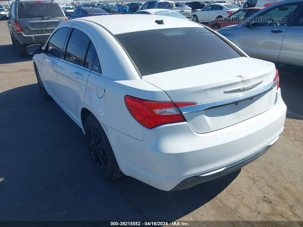 2014 Chrysler 200 Lx White vin: 1C3CCBAB3EN145337