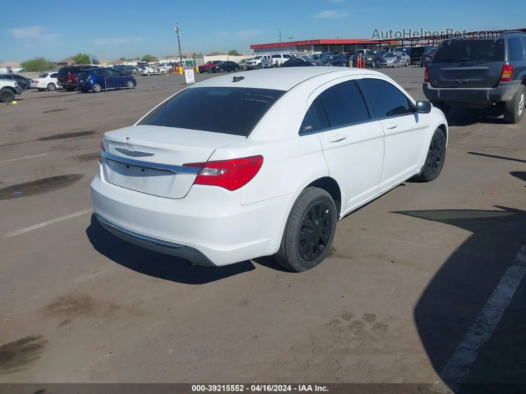 2014 Chrysler 200 Lx White vin: 1C3CCBAB3EN145337