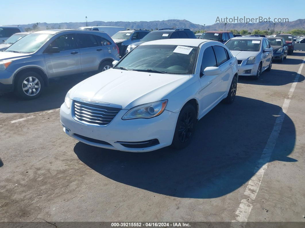 2014 Chrysler 200 Lx White vin: 1C3CCBAB3EN145337