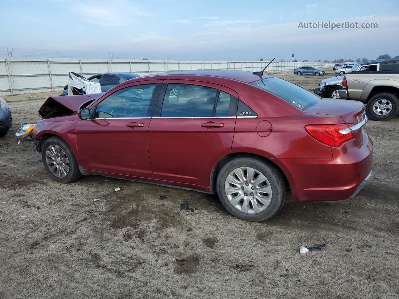 2014 Chrysler 200 Lx Бордовый vin: 1C3CCBAB3EN197194