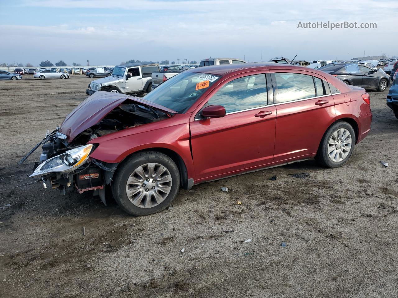 2014 Chrysler 200 Lx Burgundy vin: 1C3CCBAB3EN197194