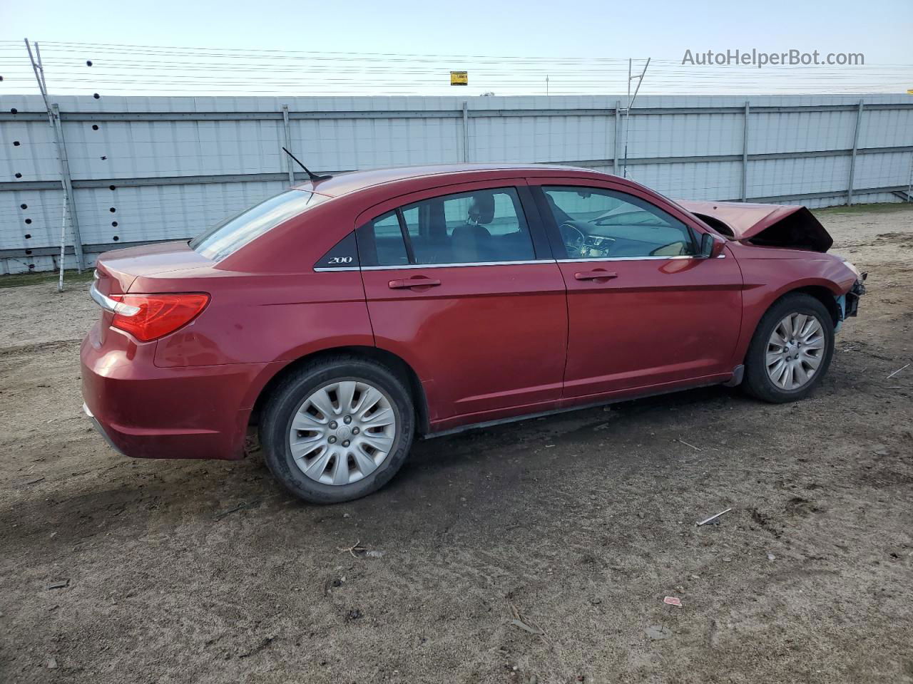 2014 Chrysler 200 Lx Бордовый vin: 1C3CCBAB3EN197194